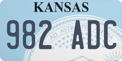 KS license plate 982ADC