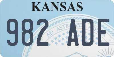 KS license plate 982ADE