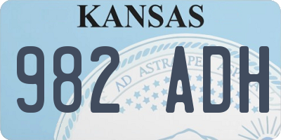 KS license plate 982ADH