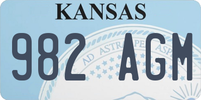 KS license plate 982AGM