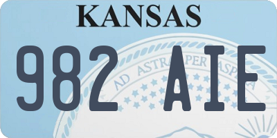 KS license plate 982AIE