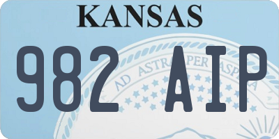 KS license plate 982AIP