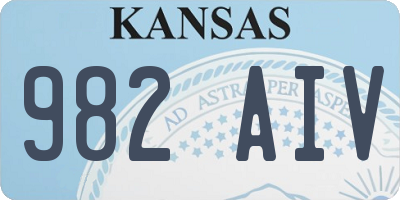 KS license plate 982AIV