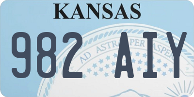 KS license plate 982AIY