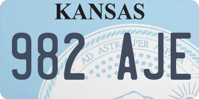 KS license plate 982AJE