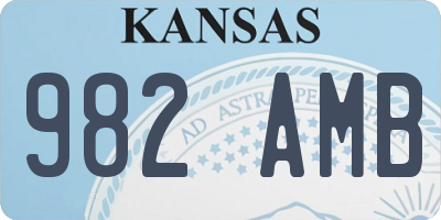 KS license plate 982AMB