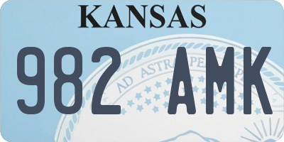 KS license plate 982AMK