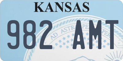KS license plate 982AMT