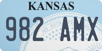 KS license plate 982AMX