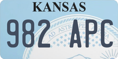 KS license plate 982APC
