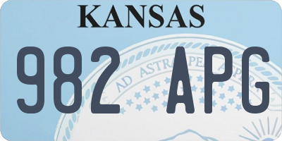 KS license plate 982APG