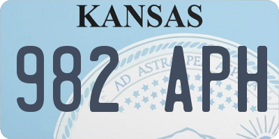 KS license plate 982APH
