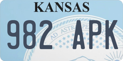KS license plate 982APK