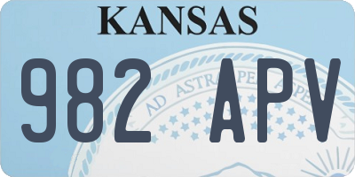 KS license plate 982APV