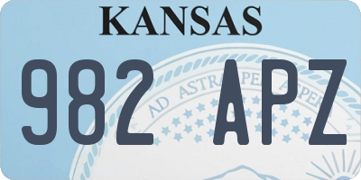 KS license plate 982APZ