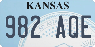 KS license plate 982AQE