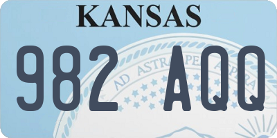KS license plate 982AQQ