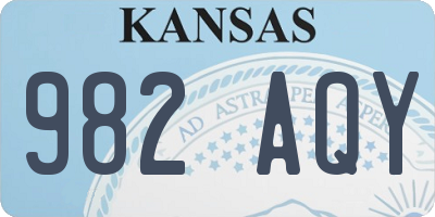 KS license plate 982AQY