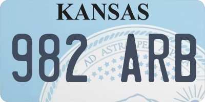 KS license plate 982ARB