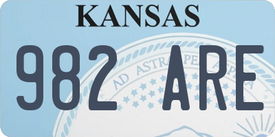 KS license plate 982ARE