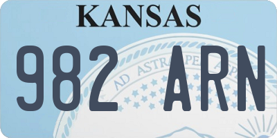 KS license plate 982ARN