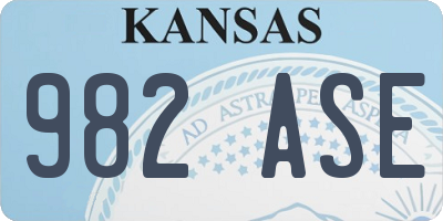KS license plate 982ASE