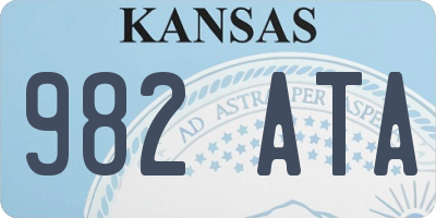 KS license plate 982ATA