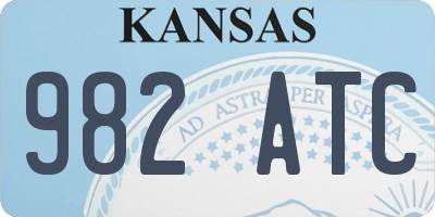 KS license plate 982ATC