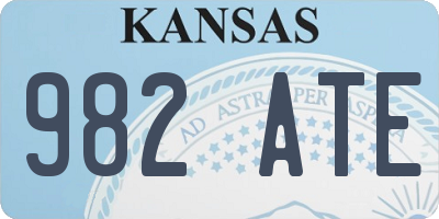 KS license plate 982ATE