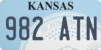 KS license plate 982ATN