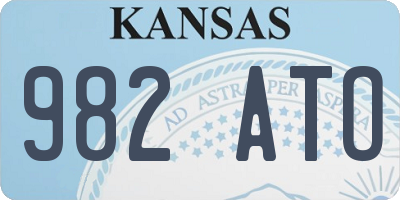 KS license plate 982ATO