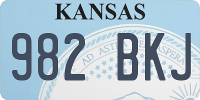 KS license plate 982BKJ