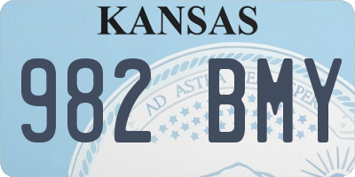 KS license plate 982BMY