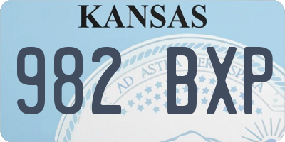 KS license plate 982BXP