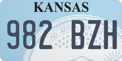 KS license plate 982BZH