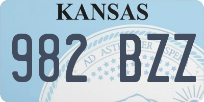 KS license plate 982BZZ