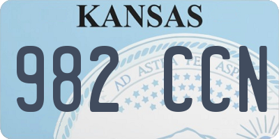 KS license plate 982CCN