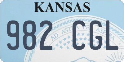 KS license plate 982CGL