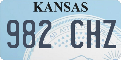 KS license plate 982CHZ