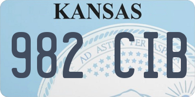 KS license plate 982CIB