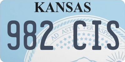 KS license plate 982CIS
