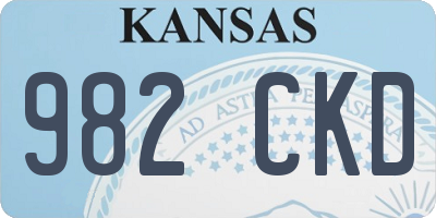 KS license plate 982CKD