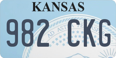 KS license plate 982CKG