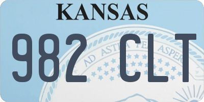KS license plate 982CLT