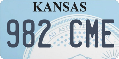 KS license plate 982CME