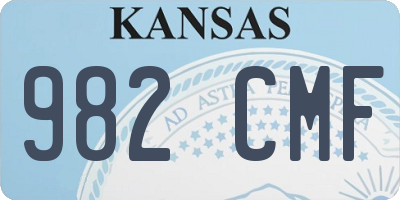 KS license plate 982CMF