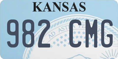KS license plate 982CMG