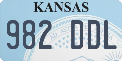 KS license plate 982DDL