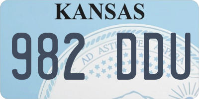 KS license plate 982DDU