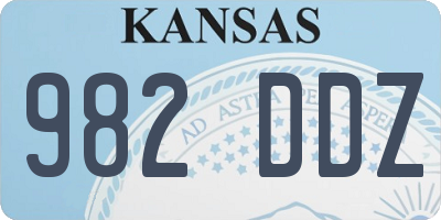 KS license plate 982DDZ
